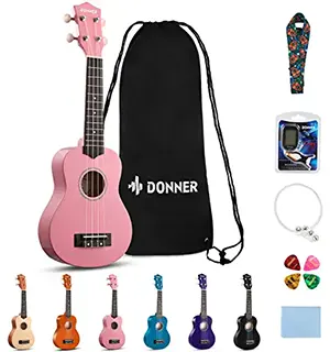 ukelele rosa soprano marca donner